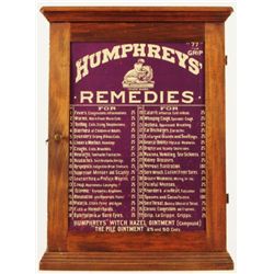 Humphreys Remedies Oak Pharmacy Cabinet