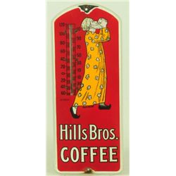 Hills Bros Coffee Porcelain Advertsing Thermometer