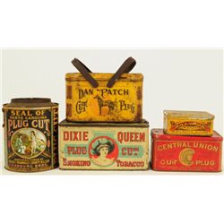 Collection of 5 Cigar Tins