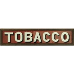 Country Store Tobacco Reverse Painted Glass Sign