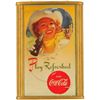 Image 1 : 1951 Coca-Cola Cowgirl Framed Cardboard Sign