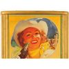 Image 2 : 1951 Coca-Cola Cowgirl Framed Cardboard Sign