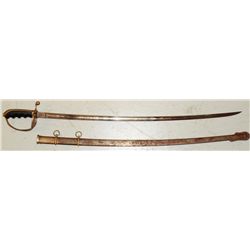 Antique Engraved Dress Sword With Sheath