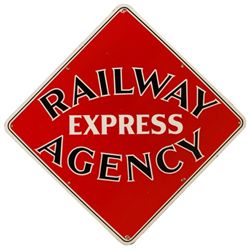 Railway Express Agency Porcelain Sign