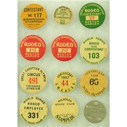 1920-1930s Rodeo Contestant Badges Collection