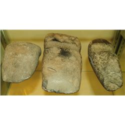 3 Grooved Axe Heads