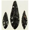 Image 1 : 3 Mayan Obsidian Blades / Knives