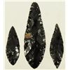 Image 2 : 3 Mayan Obsidian Blades / Knives