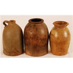 3 Texas Stoneware Pottery Pieces