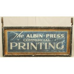 Early Texas Printing Company Double Sided Sign