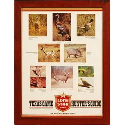 Framed Lone Star Texas Game Hunters Guide