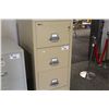 Image 1 : FIRE KING BEIGE 4 DRAWER VERTICAL FIRE FILE CABINET