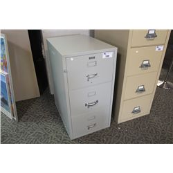 SHAW- WALKER GREY 3 DRAWER VERTICAL FIRE FILING CABINET