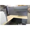 Image 2 : HAWORTH PREMISE MAPLE AND GREY 2 PERSON WORK STATION C/W OVERHEAD STORAGE BINS