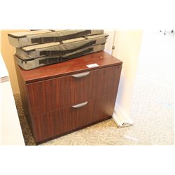 MAHOGANY 2 DRAWER LATERAL FILE CABINET