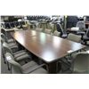 Image 1 : CHERRY 10' BOARD ROOM TABLE C/W DATA PORT