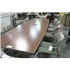 Image 2 : CHERRY 10' BOARD ROOM TABLE C/W DATA PORT