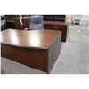 Image 2 : MAHOGANY 6' BOWFRONT EXECUTIVE DESK C/W MATCHING CREDENZA