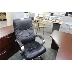 BLACK LEATHER HI BACK EXECUTIVE CHAIR