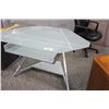 Image 1 : GREY GLASS TOP COMPUTER TABLE