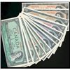 Image 1 : 1954 $1(5), $5(3), $10(2), $20(1) & $50(2).  Also Lot of 13 notes VF to UNC