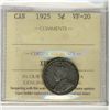 Image 1 : 1925 5¢ ICCS VF20.