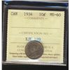 Image 1 : 1934 10¢ ICCS MS60.  Intense gold tones.