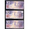 Image 1 : 2002 $10 BC-63b #FEF8622344, BC-63c #BER9049420 & 2004 BC-68a #BEY0639360.  Lot of 3 Crisp UNC notes