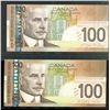 Image 1 : 2006 $100 BC-66ai RADAR #EJH4479744 & 2009 BC-66b #EJY9319139.  Lot of 2 Crisp UNC replacement issue