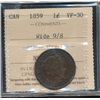 Image 1 : 1859 1¢ Wide 9/8 ICCS VF30.