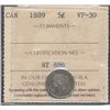 Image 1 : 1889 5¢ ICCS VF30.