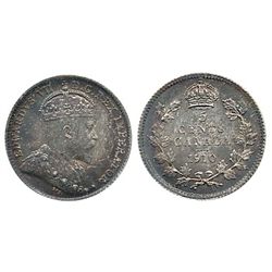 1910 5¢ Ptd Lvs ICCS MS65.  Intense rustic shades. Superb eye appeal.  Worth a premium bid.