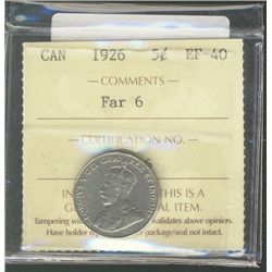 1926 5¢ Far ICCS EF40.  Popular variety.