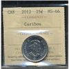 Image 1 : 2012 25¢ Caribou ICCS MS66.