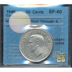 1946 50¢  Nar Dt Hoof through 6 CCCS EF40.