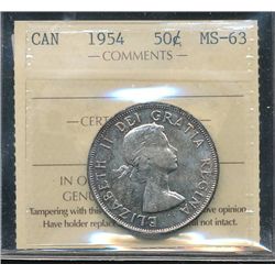 1954 50¢ ICCS MS63.