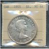 Image 1 : 1955 $1 ICCS MS64.  Mostly brilliant.