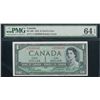 Image 1 : 1954 $1 BC-29b #LA2656096, PMG CH UNC64EPQ.
