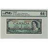 Image 1 : 1954 $1 BC-37bA-i *B/M0000058 PMG UNC64EPQ.