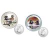 Image 1 : RCM Lot;  includes  Proof Coloured 2013 25¢ Coloured Ducks, Mallard & Wood Duck.  Lot of 2 coins.