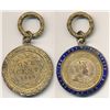 Image 1 : 1908 1¢ encased enameled  Brass issue. One of the first coins struck in Canada.  Lettering or dark b