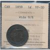 Image 1 : 1859 1¢ Wd 9/8 ICCS VF30.
