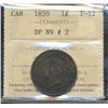 Image 1 : 1859 1¢ DP N9 #2 ICCS F12.