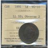 Image 1 : 1891 1¢ LL SD Obv 2 ICCS VG10.