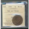Image 1 : 1906 1¢ ICCS MS63RB.