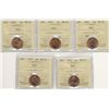 Image 1 : 1967 1¢ ICCS MS65RD.  Lot of 5 coins.