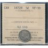 Image 1 : 1872H 5¢ ICCS VF30.