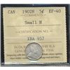 Image 1 : 1902H 5¢ Sml H ICCS EF40.