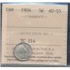 Image 1 : 1904 5¢ ICCS AU55.