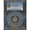 Image 1 : 1921 5¢ PCGS VF35, A decent example of this rare date.  The coin is original silver grey toned.